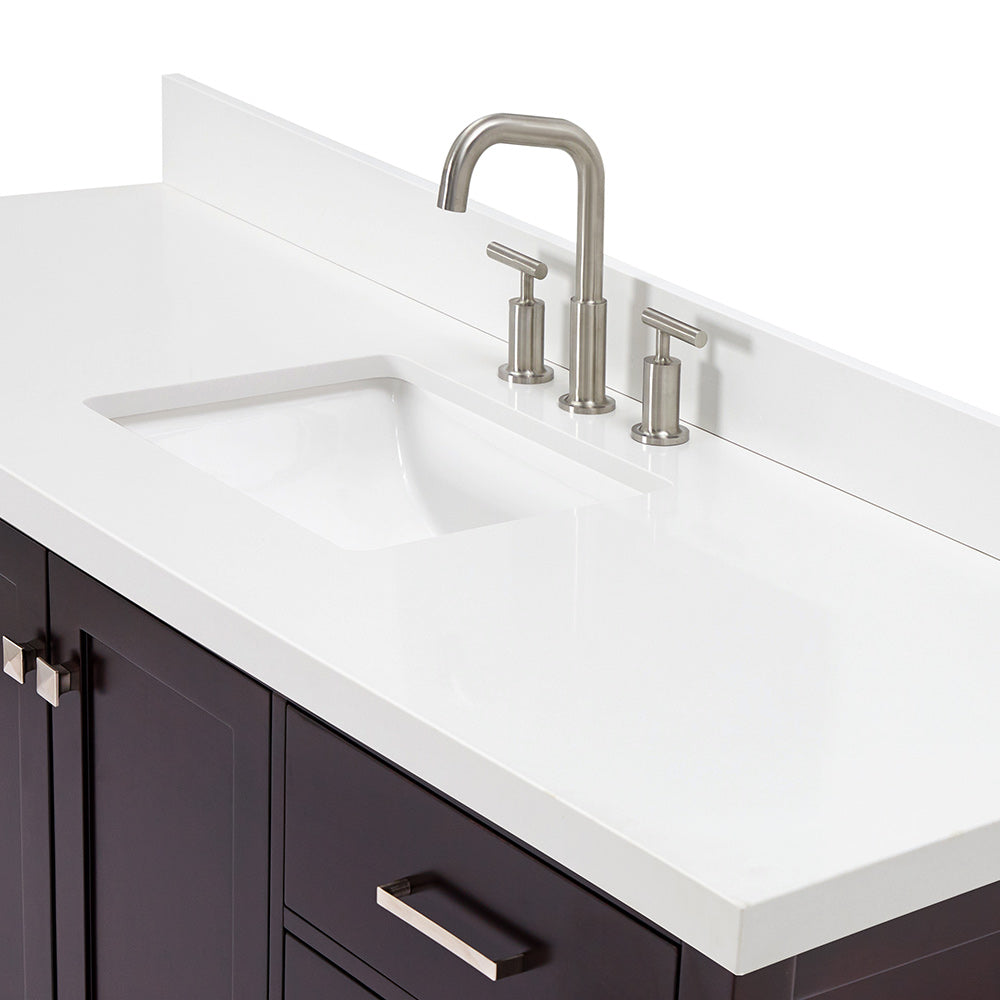 Beckford 66-Inch Espresso bathroom vanity on white background – product photo 5