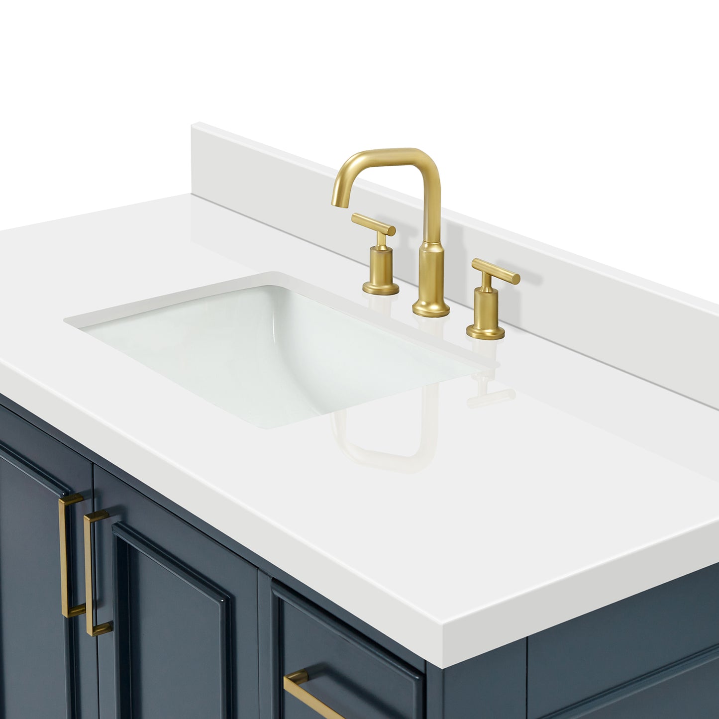 Langford 48-inch Midnight Blue bathroom vanity on detail 3