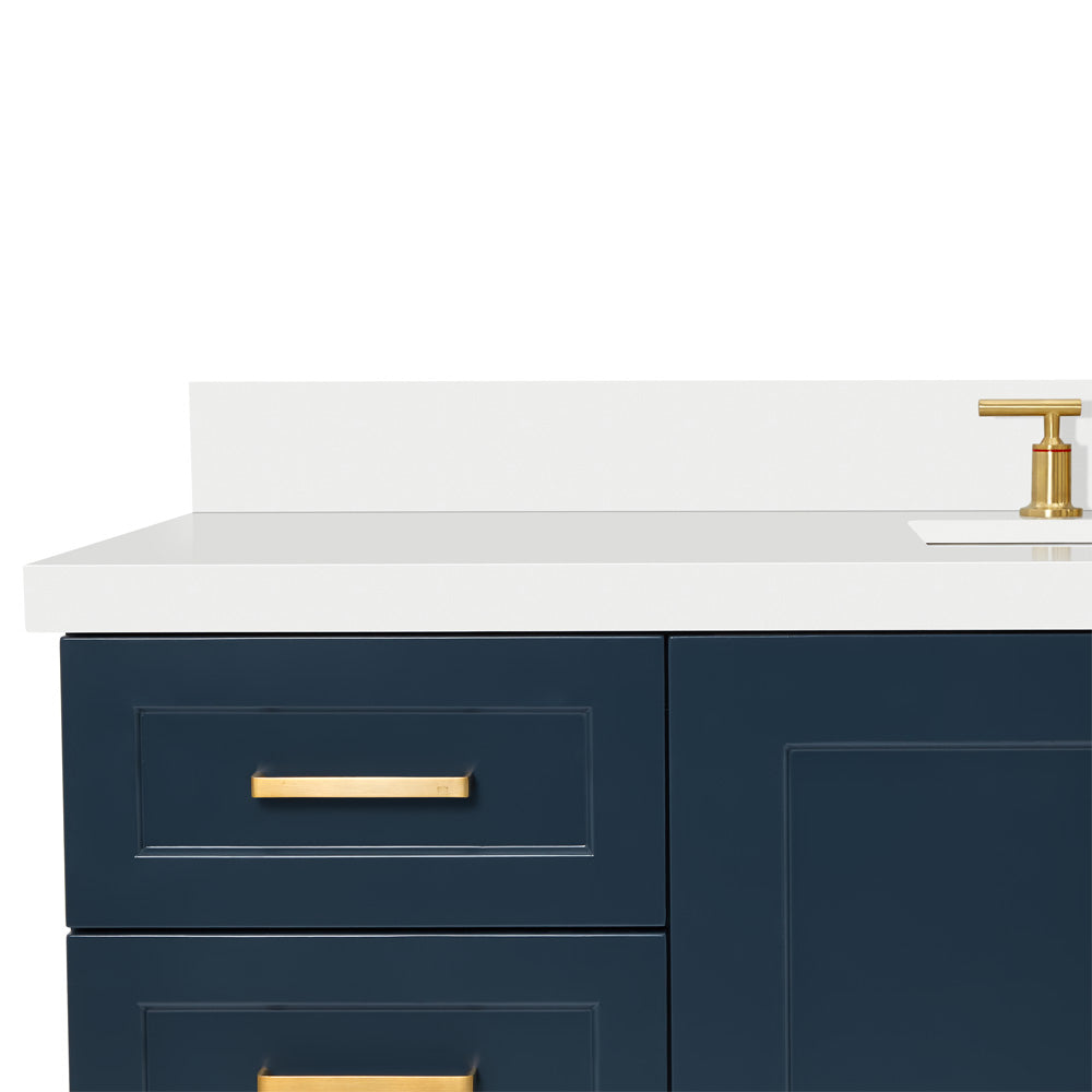 Emilia 60-Inch Midnight Blue bathroom vanity on white background – product photo 5
