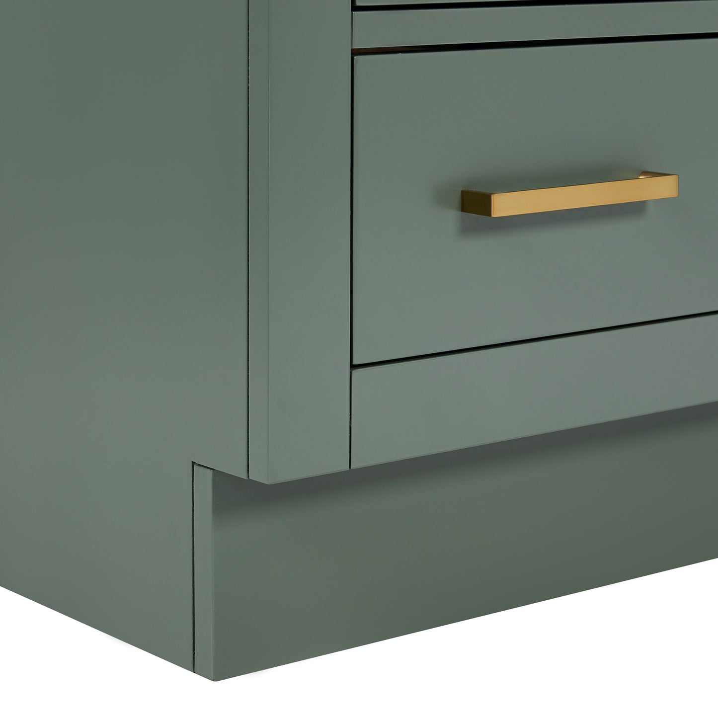 Isabella 42-inch Vintage Green base cabinet on detail 1