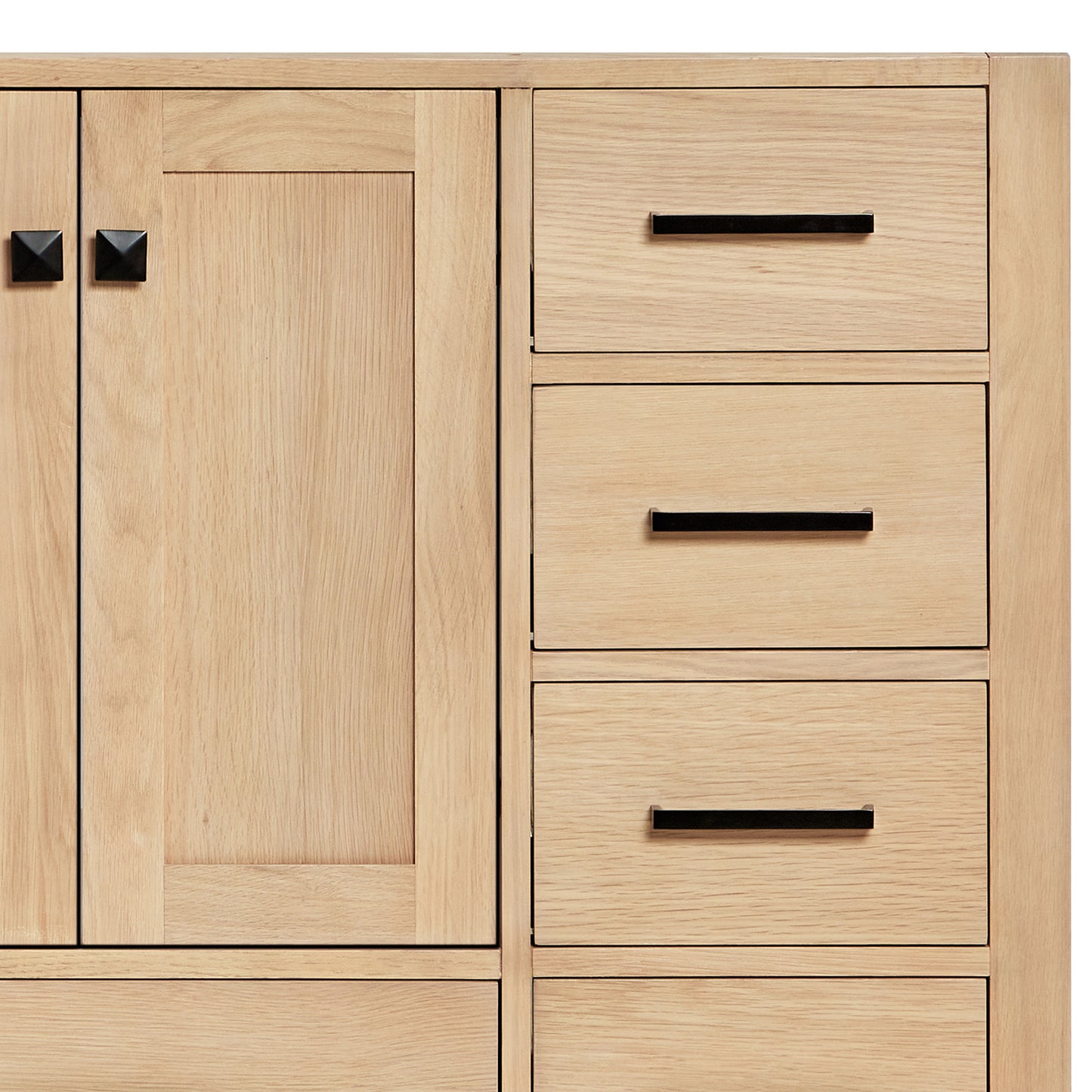 Beckford 36-inch Natural Oak base cabinet on detail 2