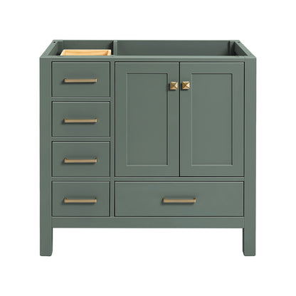 Beckford 36-inch Vintage Green base cabinet on white back ground front view main image