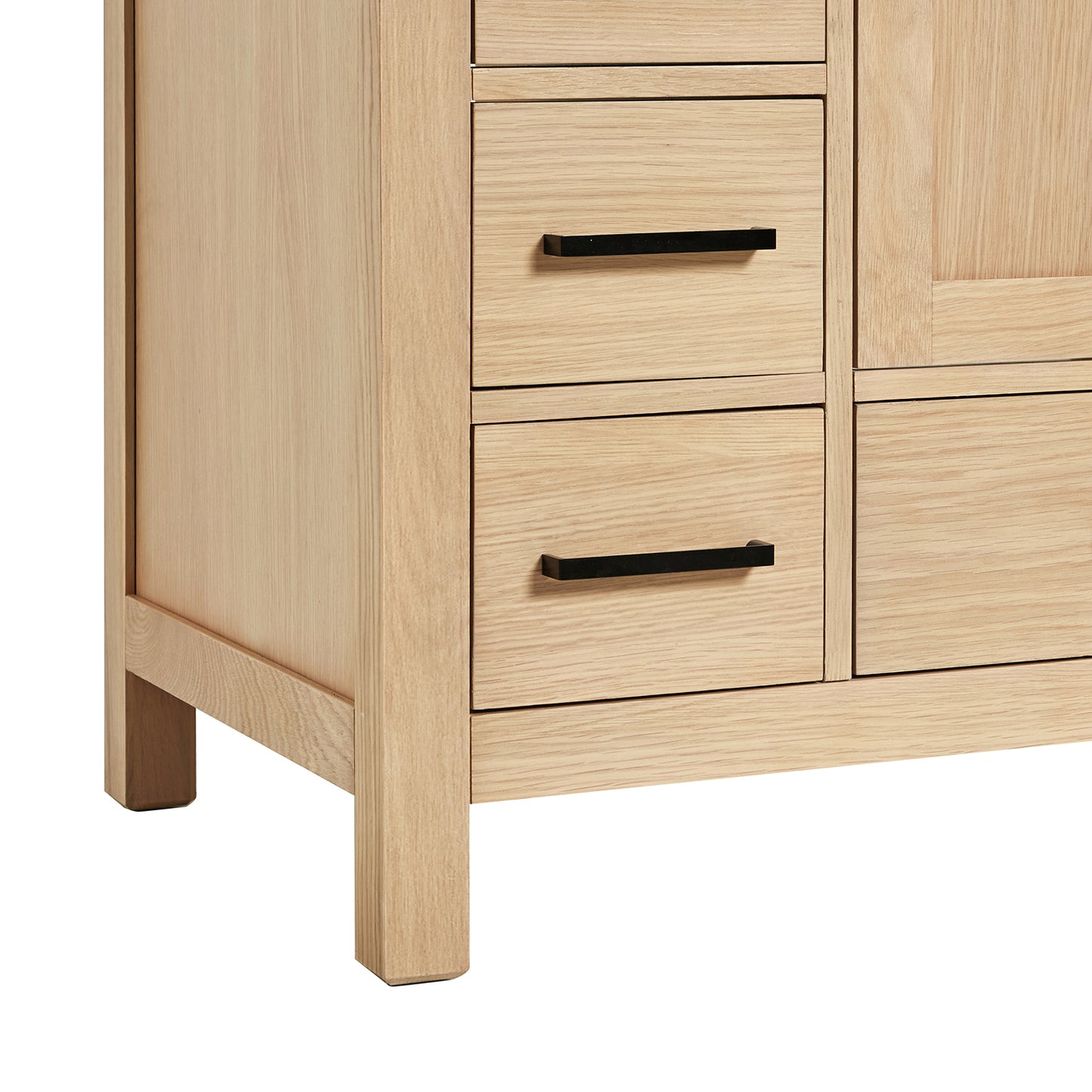 Beckford 36-inch Natural Oak base cabinet on detail 1