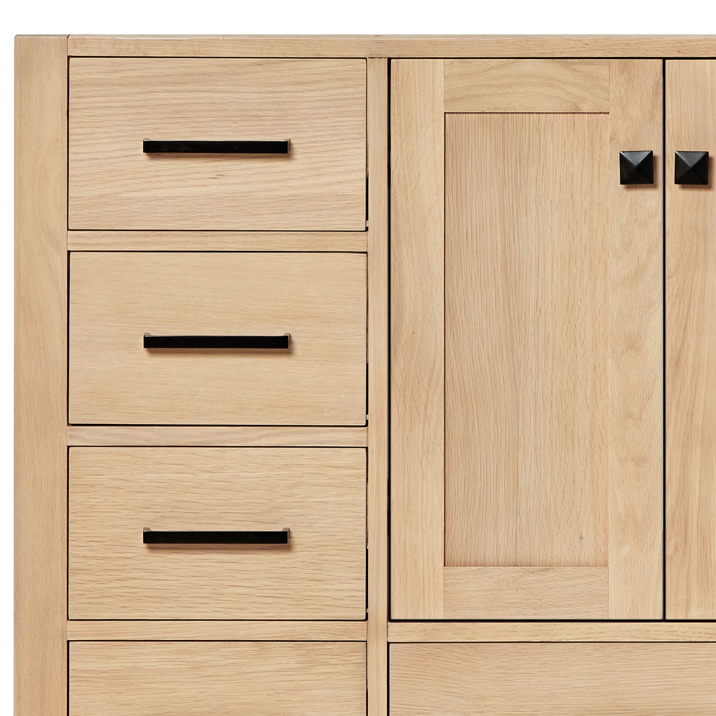 Beckford 36-inch Natural Oak base cabinet on detail 2