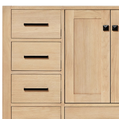Beckford 36-inch Natural Oak base cabinet on detail 2