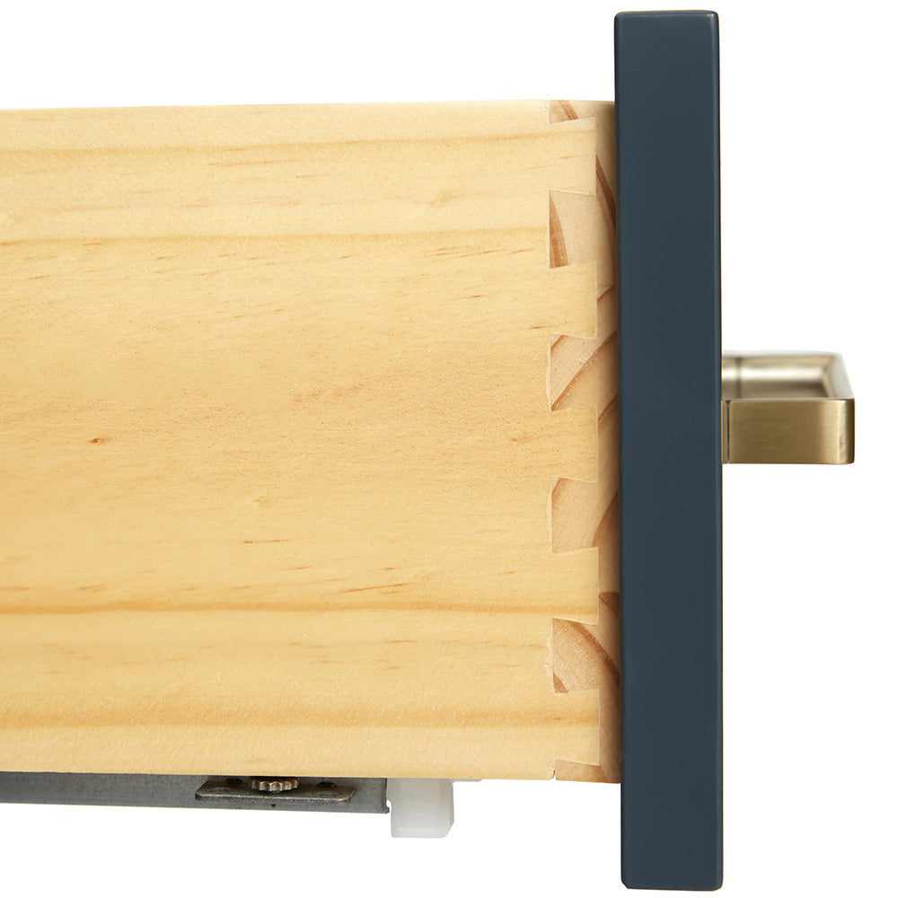 Beckford 36-inch Midnight Blue base cabinet on white back ground top down