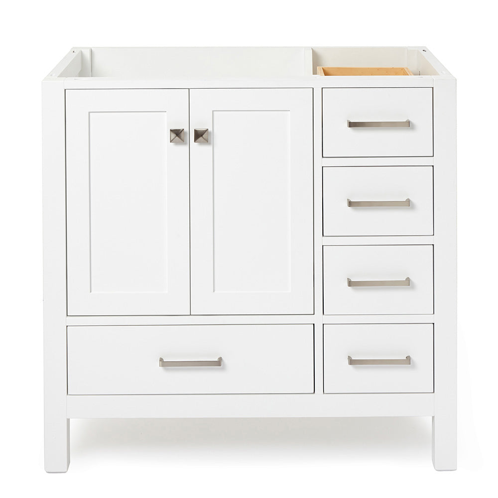 Beckford 36-inch White base cabinet on white back ground front view main image