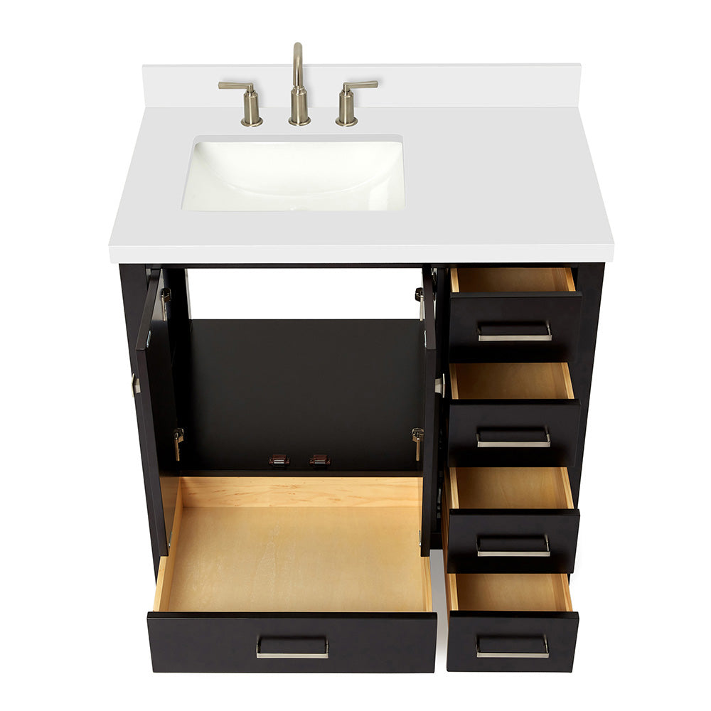 Beckford 36-Inch Espresso bathroom vanity on white background – product photo 2