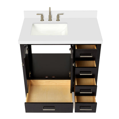 Beckford 36-Inch Espresso bathroom vanity on white background – product photo 2