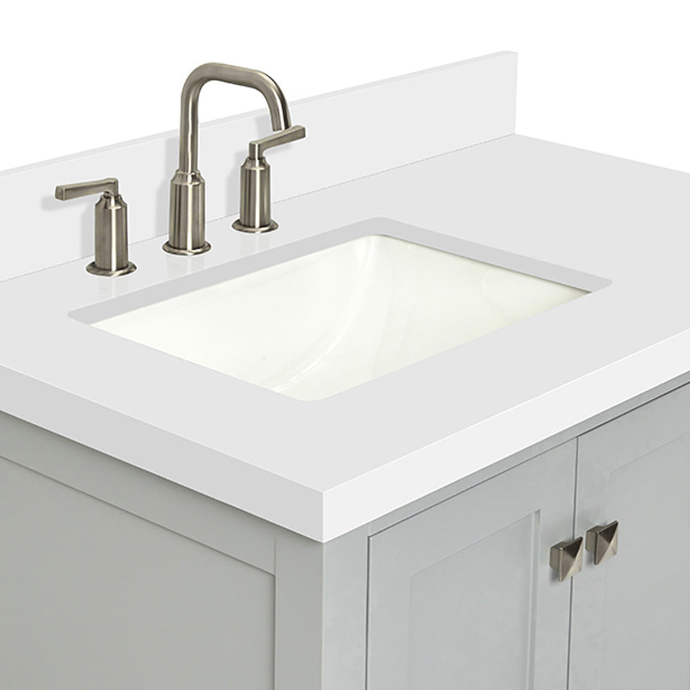Beckford 36-Inch Grey bathroom vanity on white background – product photo 5