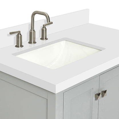 Beckford 36-Inch Grey bathroom vanity on white background – product photo 5