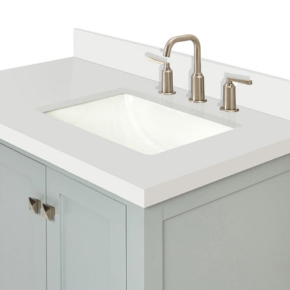 Beckford 36-Inch Grey bathroom vanity on white background – product photo 4