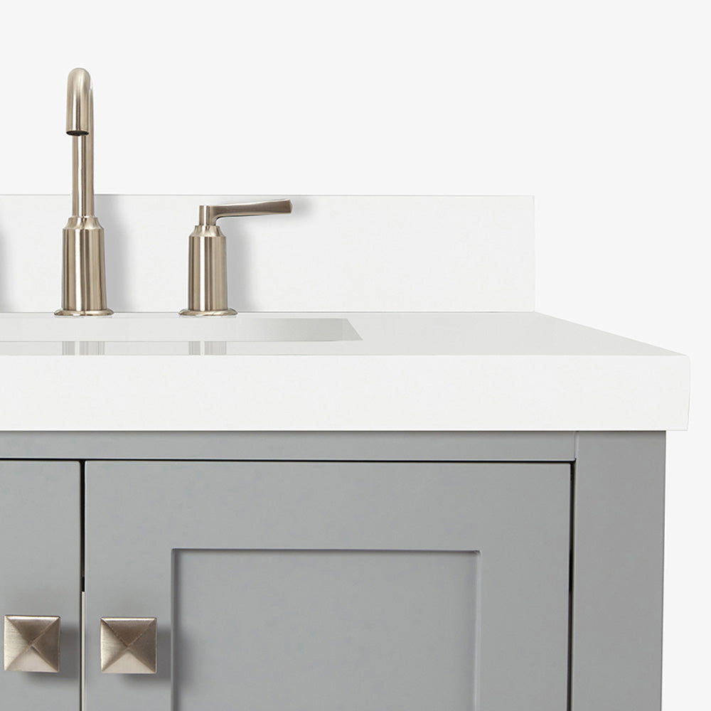Beckford 36-Inch Grey bathroom vanity on white background – product photo 5