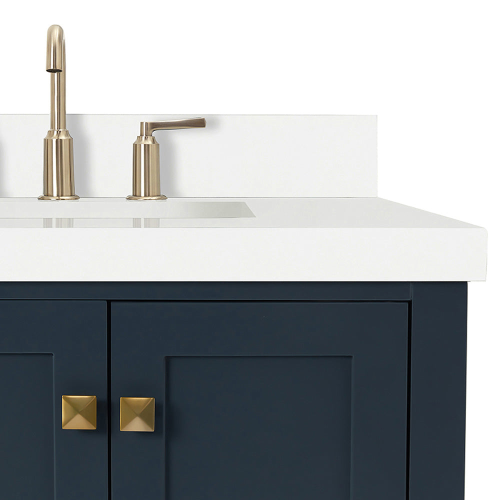 Beckford 36-Inch Midnight Blue bathroom vanity on white background – product photo 4