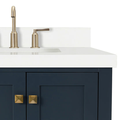 Beckford 36-Inch Midnight Blue bathroom vanity on white background – product photo 4