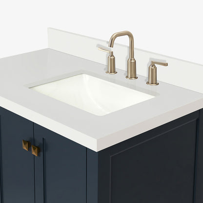 Beckford 36-Inch Midnight Blue bathroom vanity on white background – product photo 5