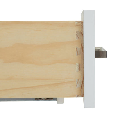 Beckford 36-Inch White bathroom vanity on white background – product photo 3