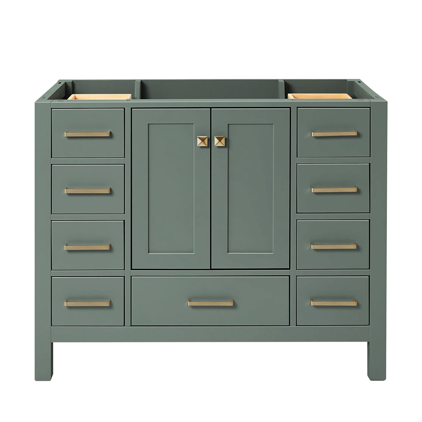 Beckford 42-inch Vintage Green base cabinet on white back ground front view main image