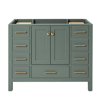 Beckford 42-inch Vintage Green base cabinet on white back ground front view main image