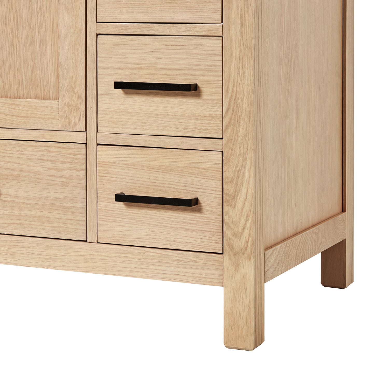 Beckford 42-inch Natural Oak base cabinet on detail 1