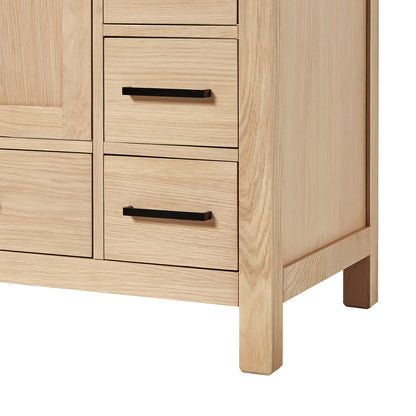 Beckford 42-inch Natural Oak base cabinet on detail 1