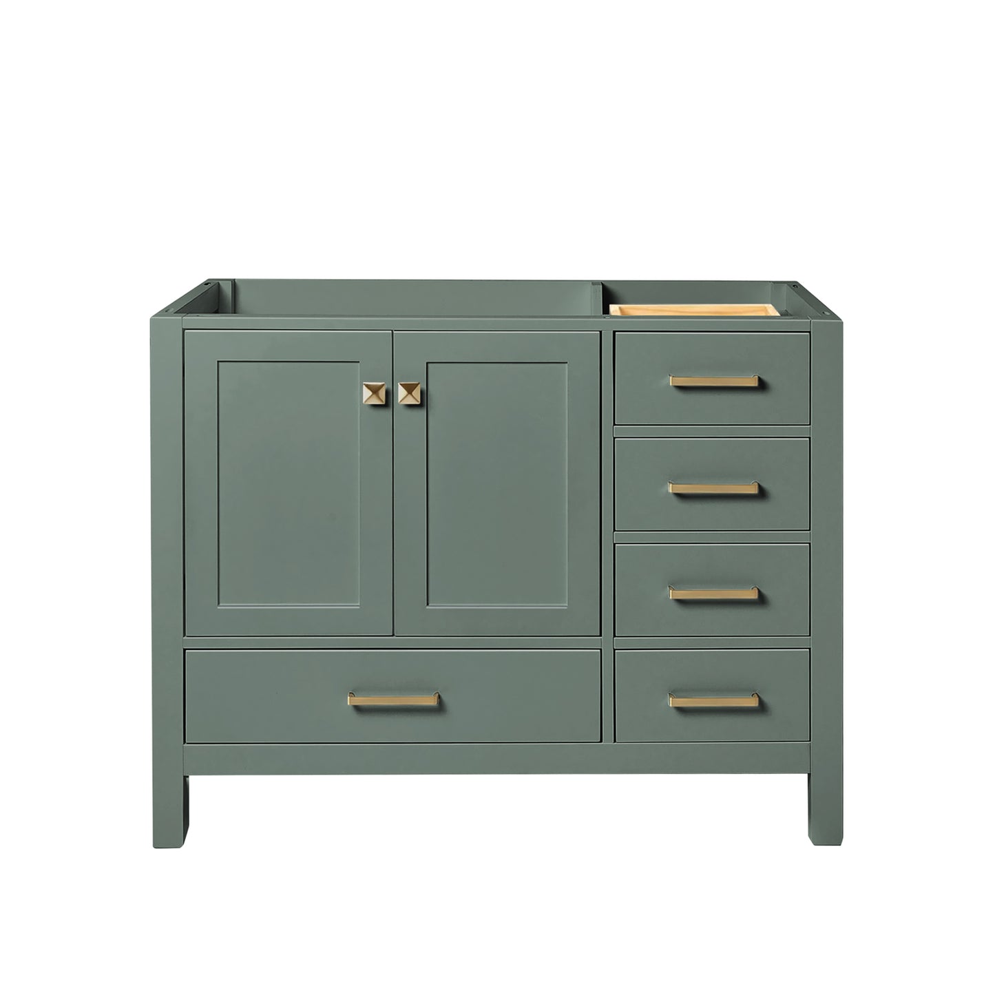Beckford 42-inch Vintage Green base cabinet on white back ground front view main image