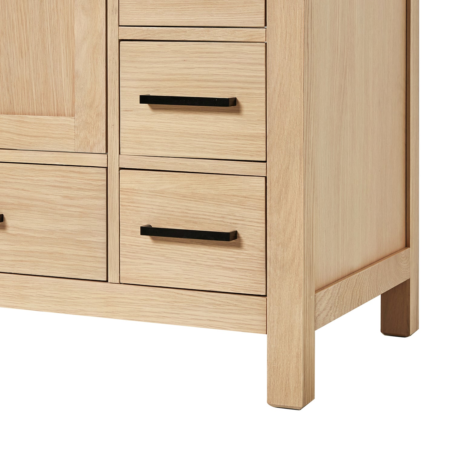 Beckford 42-inch Natural Oak base cabinet on detail 1