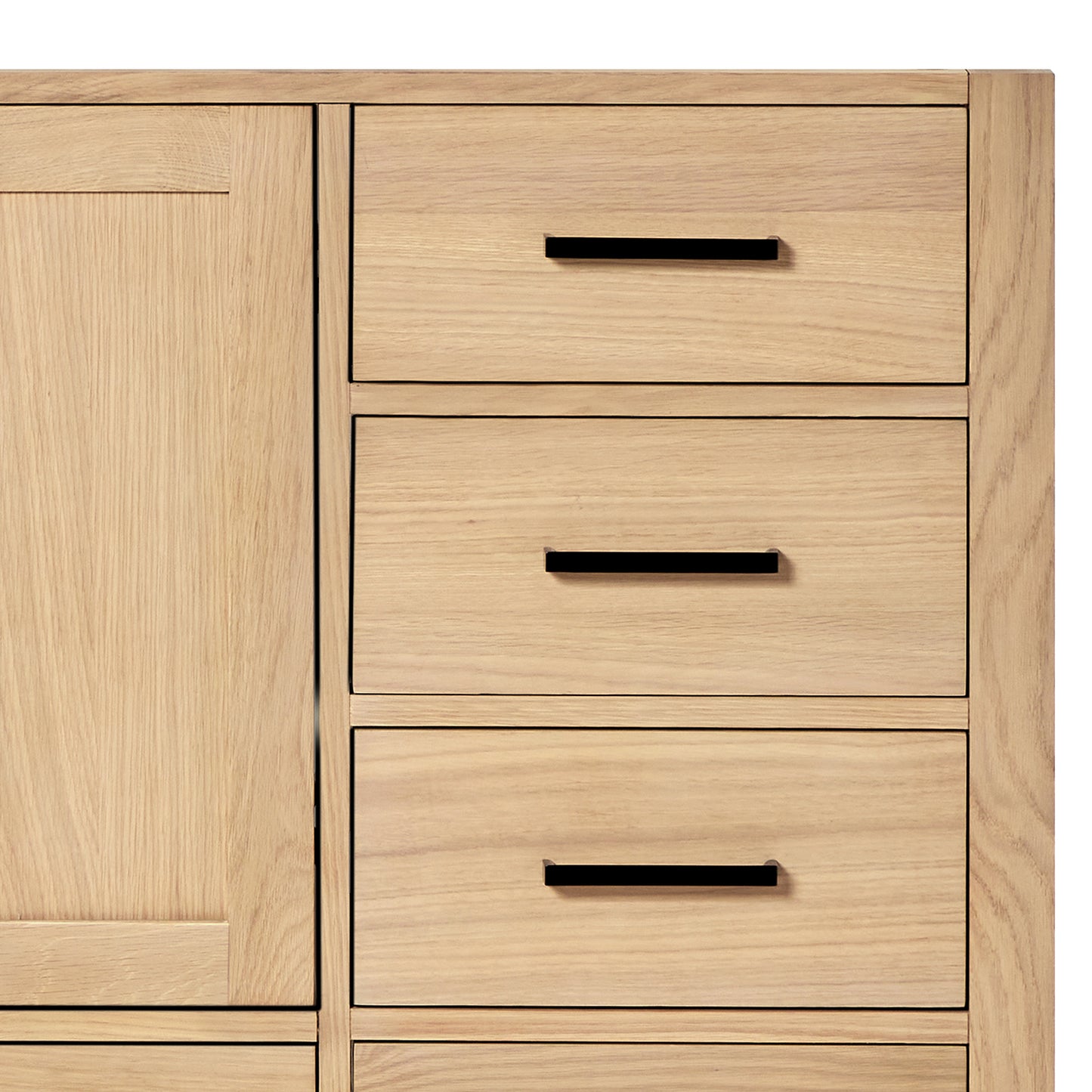 Beckford 42-inch Natural Oak base cabinet on detail 2