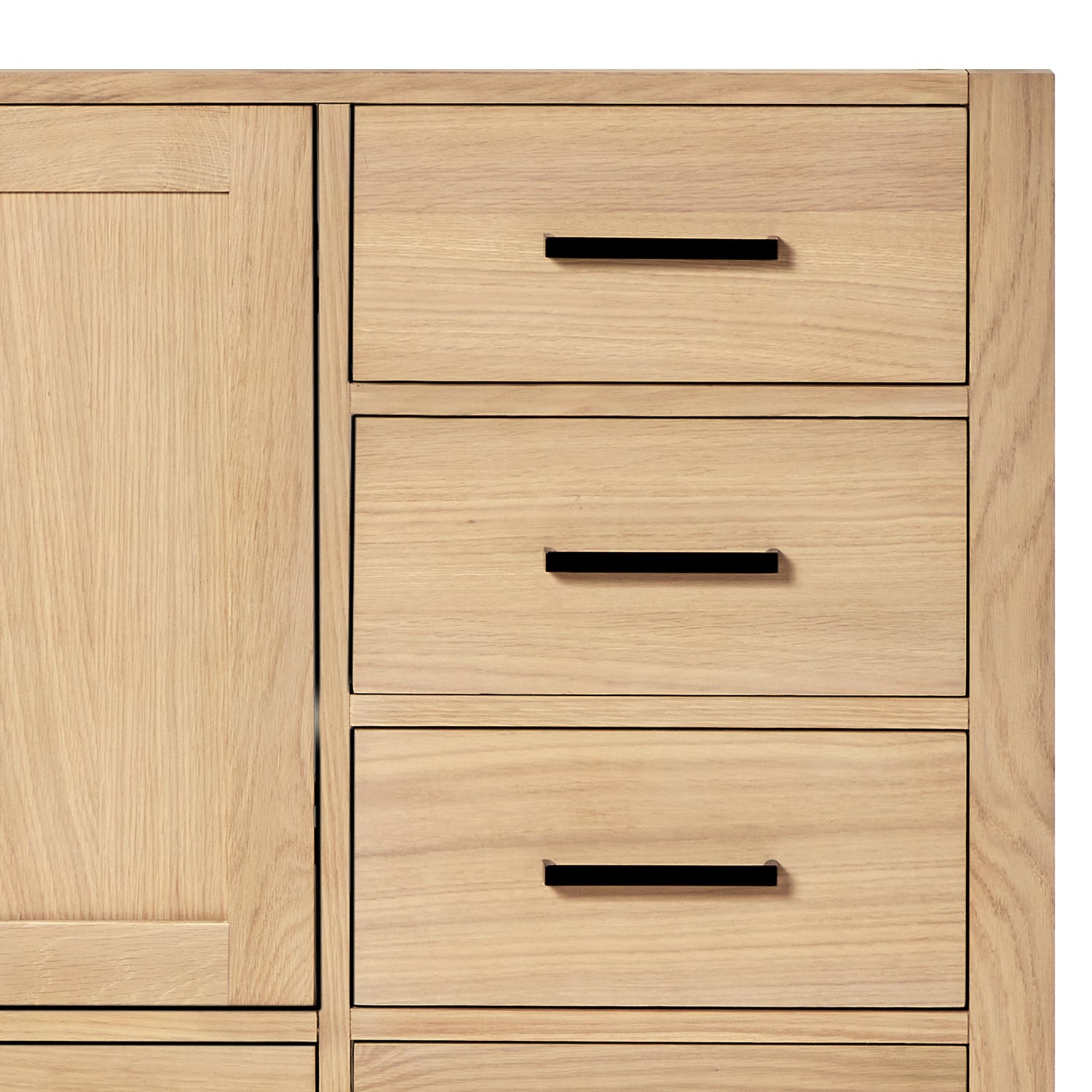 Beckford 42-inch Natural Oak base cabinet on detail 2