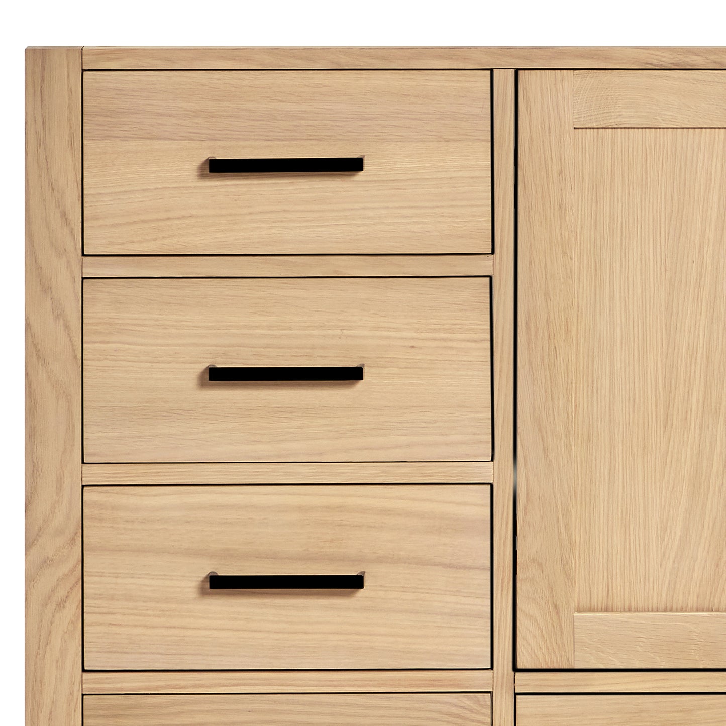 Beckford 42-inch Natural Oak base cabinet on detail 2