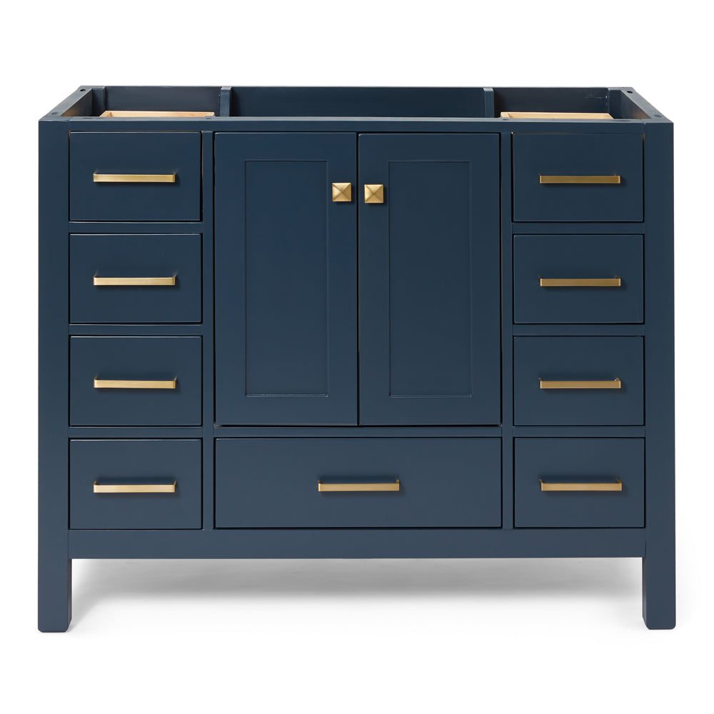Beckford 42-inch Midnight Blue base cabinet on white back ground front view main image