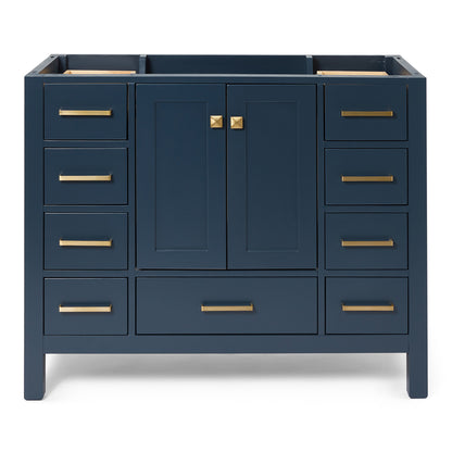 Beckford 42-inch Midnight Blue base cabinet on white back ground front view main image