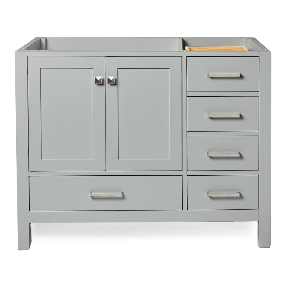 Beckford 42-inch Grey base cabinet on white back ground front view main image