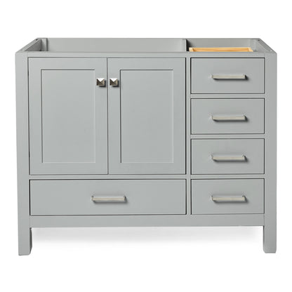Beckford 42-inch Grey base cabinet on white back ground front view main image