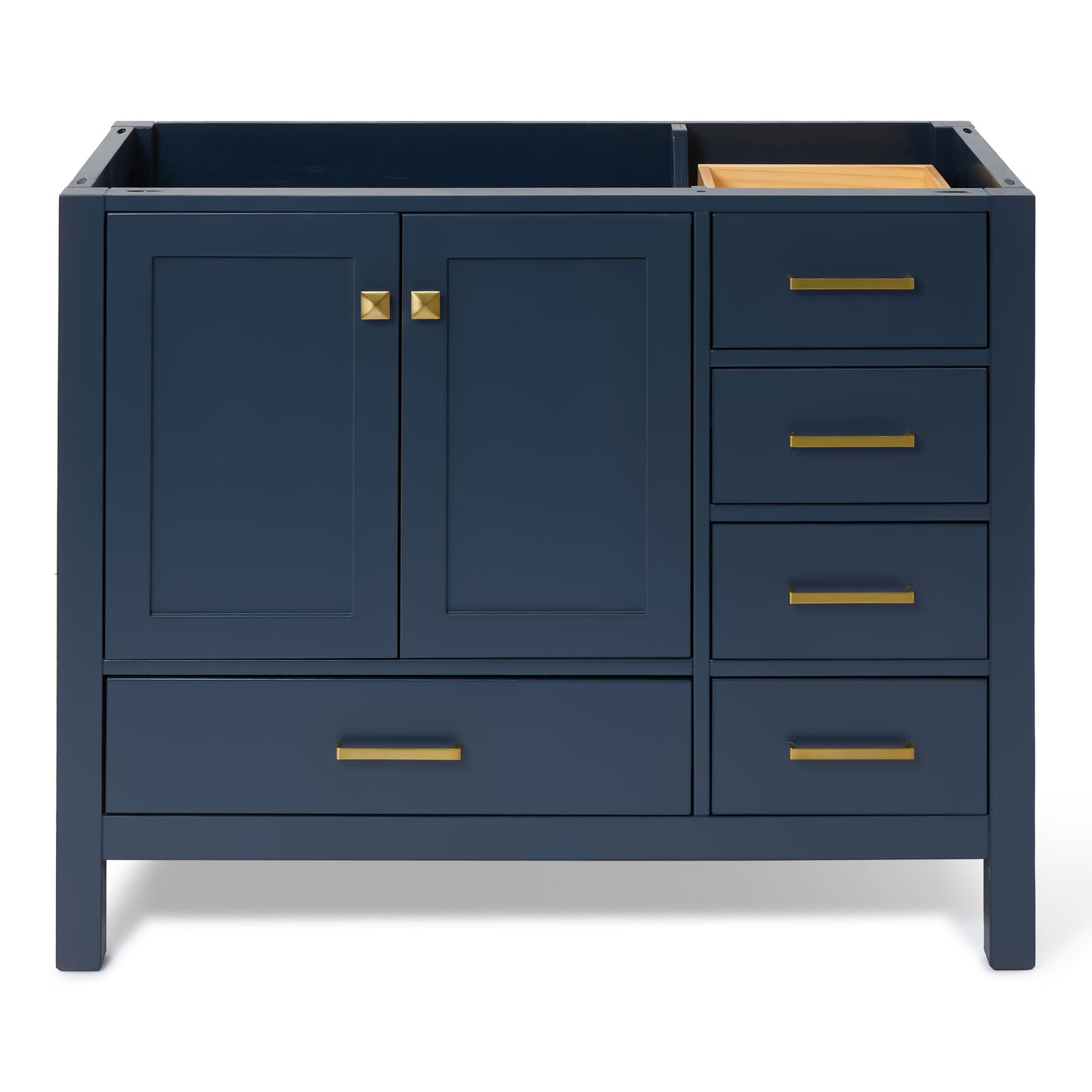 Beckford 42-inch Midnight Blue base cabinet on white back ground front view main image