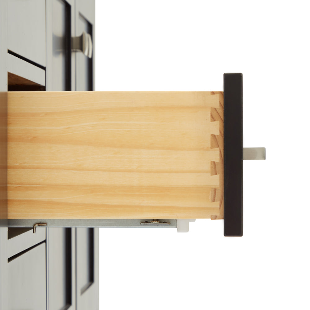 Beckford 42-inch Espresso base cabinet on white back ground top down