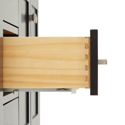 Beckford 42-inch Espresso base cabinet on white back ground top down