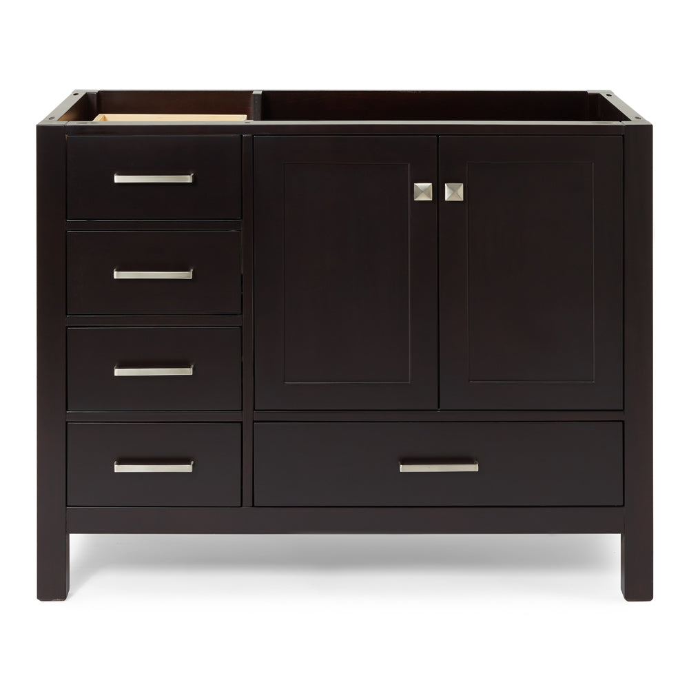 Beckford 42-inch Espresso base cabinet on white back ground front view main image