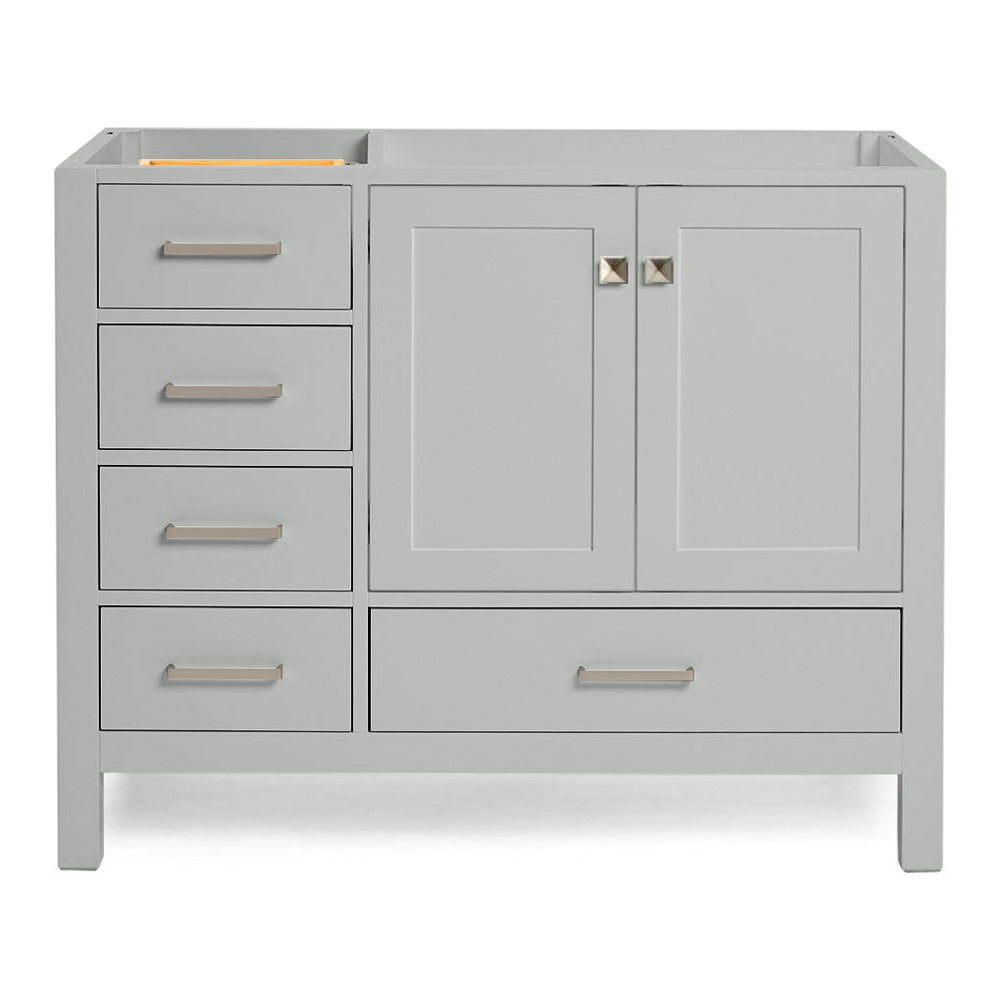 Beckford 42-inch Grey base cabinet on white back ground front view main image
