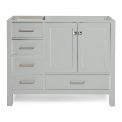 Beckford 42-inch Grey base cabinet on white back ground front view main image