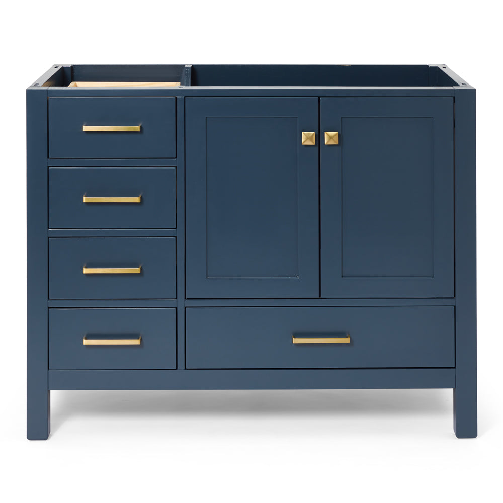 Beckford 42-inch Midnight Blue base cabinet on white back ground front view main image
