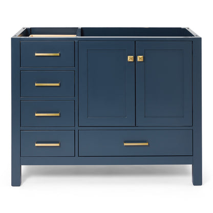 Beckford 42-inch Midnight Blue base cabinet on white back ground front view main image
