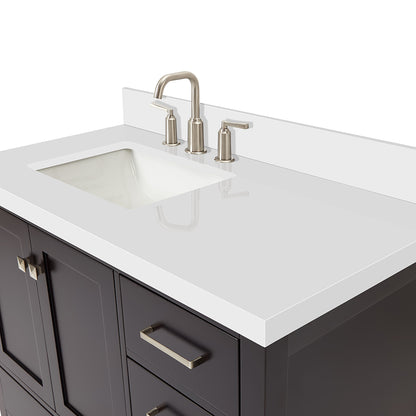 Beckford 42-Inch Espresso bathroom vanity on white background – product photo 4