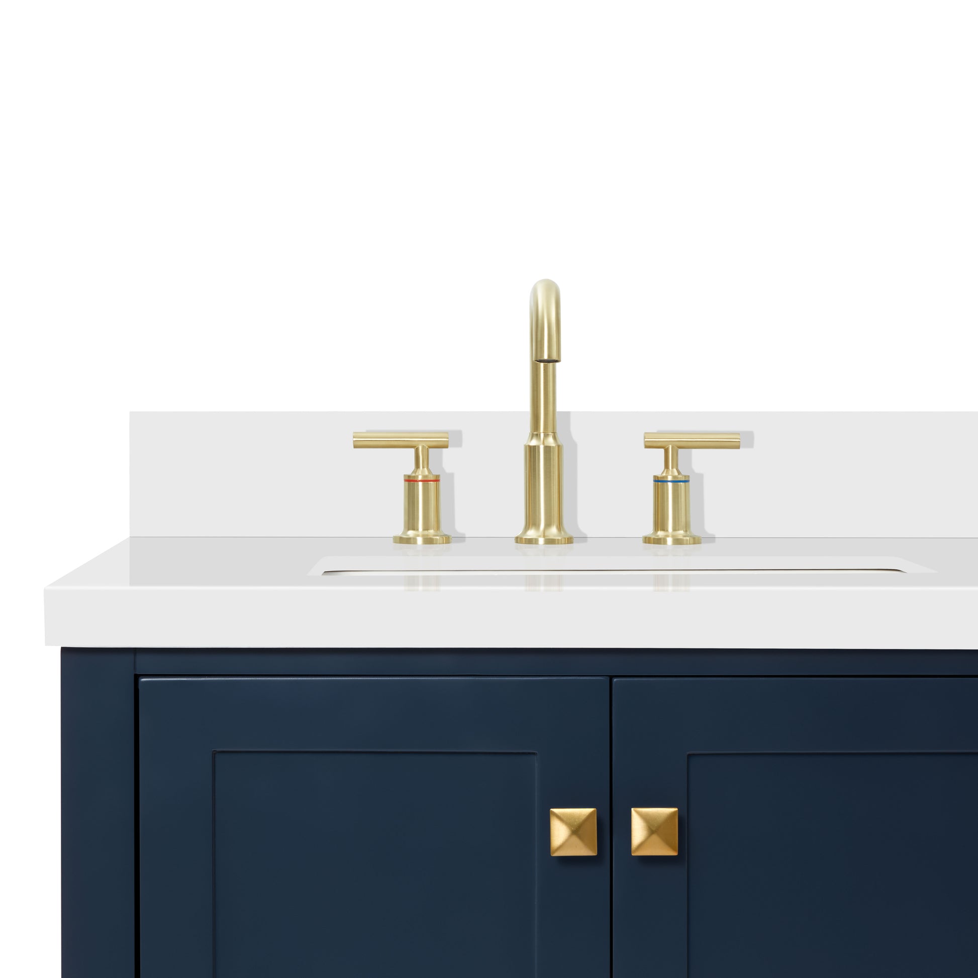 Beckford 42-Inch Midnight Blue bathroom vanity on white background – product photo 5