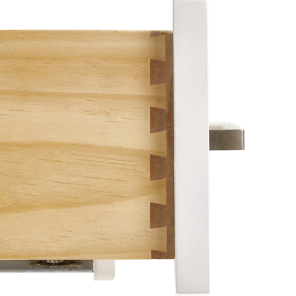 Beckford 42-Inch White bathroom vanity on white background – product photo 5