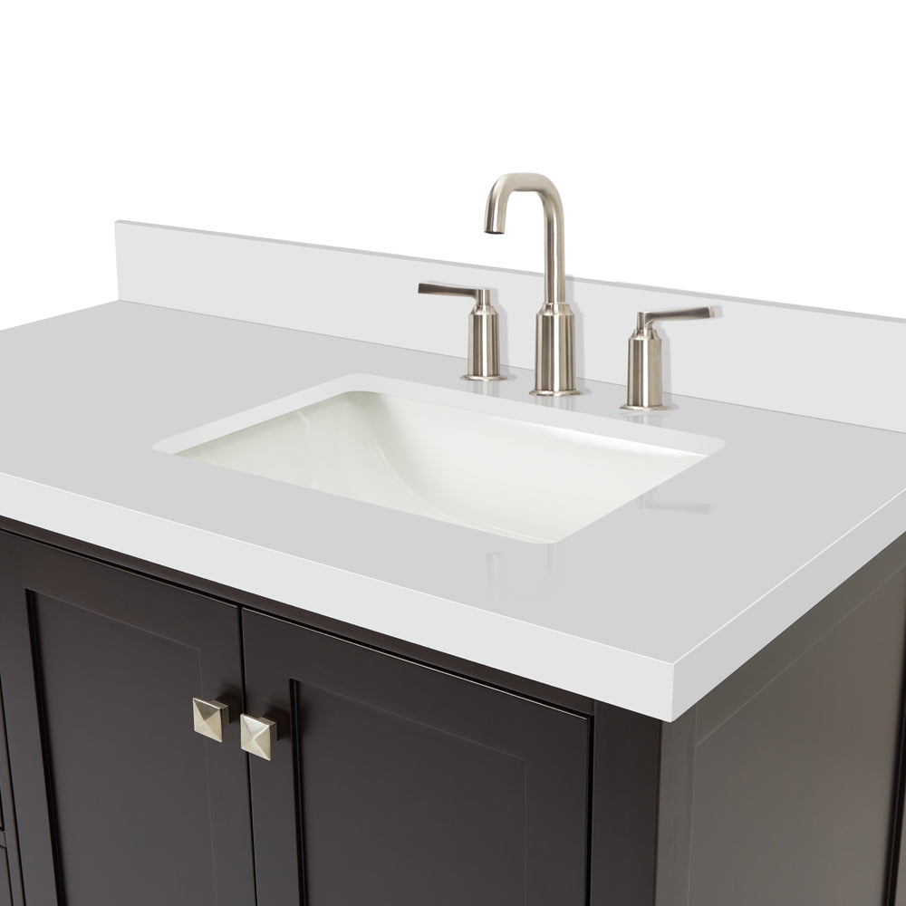 Beckford 42-Inch Espresso bathroom vanity on white background – product photo 5