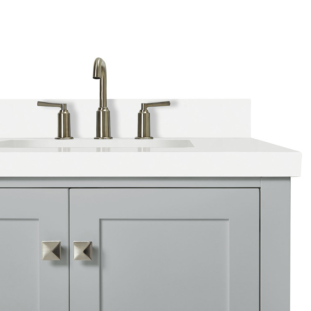 Beckford 42-Inch Grey bathroom vanity on white background – product photo 5