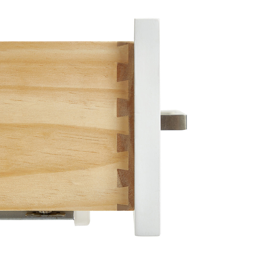 Beckford 42-Inch White bathroom vanity on white background – product photo 3