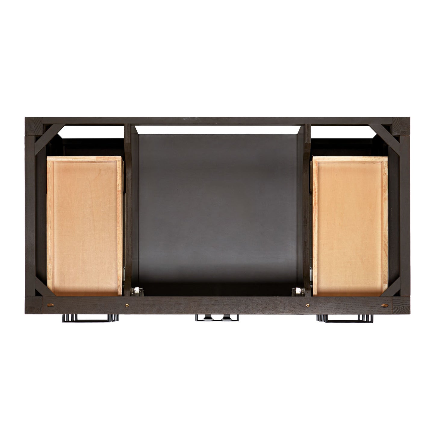 Beckford 42-Inch Brown Oak bathroom vanity on white background – product photo 7