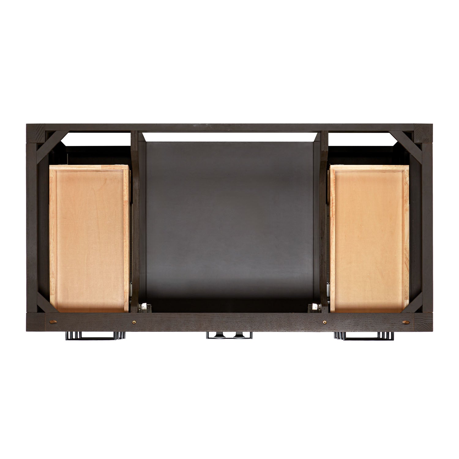 Beckford 42-Inch Brown Oak bathroom vanity on white background – product photo 7
